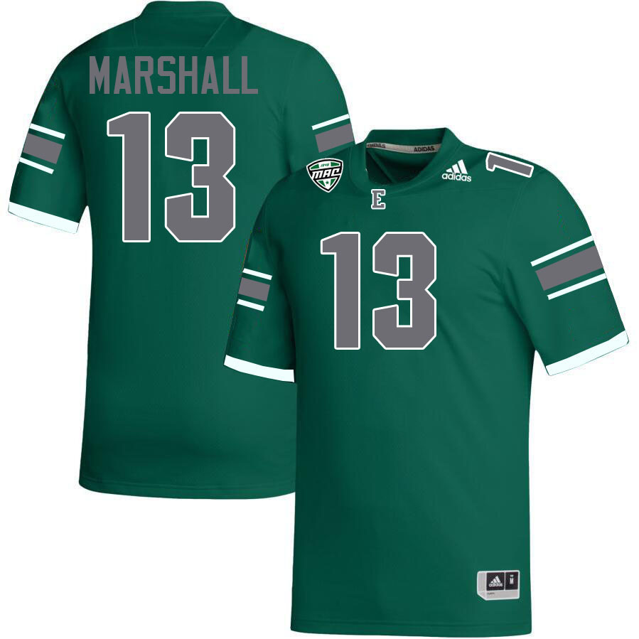 #13 Jason Marshall Eastern Michigan Jersey,Eastern Michigan University Eagles Football Jersey-Green